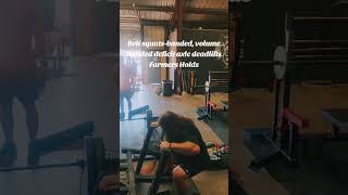 Belt squatsbanded volume work Banded deficit axle deadlifts All dynamic work Farmers Holds [upl. by Thar279]