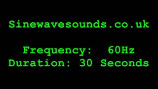 60hz Sinewave  Test Tone  Sound [upl. by Zoeller]