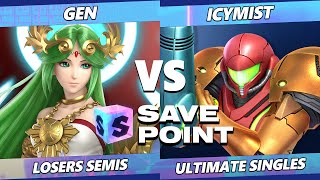 Save Point 2 Losers Semis  Gen Palutena Vs IcyMist Samus SSBU Ultimate Tournament [upl. by Neysa]