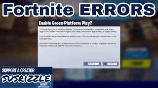 Fortnite Error  Cross Platform Disabled  Fortnite Update [upl. by Ris431]