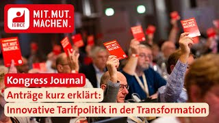 Innovative Tarifpolitik in der Transformation  IGBCEKongress 2021 [upl. by Rexanne]