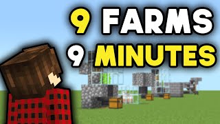 9 Minecraft Bedrock Farms in 9 Minutes [upl. by Sirk]