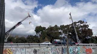 Caltrans making progress on two bridge projects in Goleta [upl. by Vaenfila]