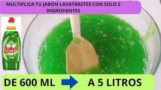 MULTIPLICA TU JABON LAVATRASTES CON SOLO 2 INGREDIENTES EL RESULTADO TE SORPRENDERAMARAVILLOSO [upl. by Ysak]