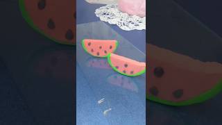 DIY Clay Watermelon Craft Easy Summer Decorationyoutubeshorts DIY claycraft shorts [upl. by Johnny]