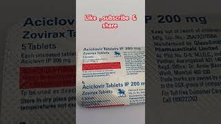 Zovirax tablet 🙂medicine information [upl. by Tnilf]