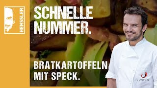 Schnelles BratkartoffelnRezept mit Speck Zwiebeln und Zucchini von Steffen Henssler [upl. by Barden]