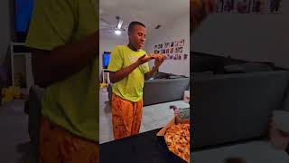 MY SON TRIED THE NEW VIRAL PIZZA FROM DOMINOS PIZZA SHORTS BASEBALL [upl. by Opportina]