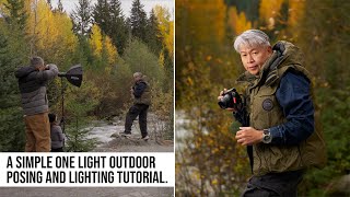 A SIMPLE One Light Outdoor Posing and Lighting Tutorial [upl. by Manya109]