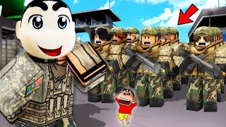 SHINCHAN Built BIGGEST ARMY in ROBLOX to CONQUER THE WORLD with CHOP [upl. by Kamp96]