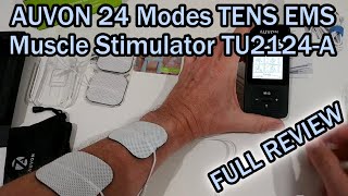 AUVON 24 Modes TENS EMS Muscle Stimulator TU2124A FULL REVIEW [upl. by Ordnasil]