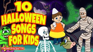 10 Halloween Songs For Kids ♫ Halloween Songs For Children ♫ Kids Songs by The Learning Station [upl. by Asirret]