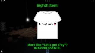 🔞 Inappropriate Catalog Items  Roblox catalog issues [upl. by Elyrehc849]