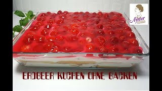 Erdbeer Kuchen ohne backen I No Bake Cake [upl. by Land357]