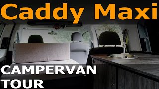 CADDY Maxi LIFE Off Grid CAMPERVAN Conversion TOUR [upl. by Ahtar]