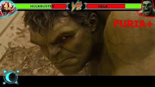 Hulk vs hulkbuster con barras de vida en español hulk vs hulkbuster withhealthbars [upl. by Nagaek]