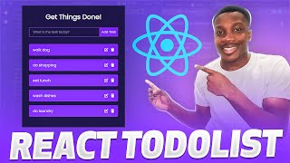 React Todo List App Tutorial  React JS Project Tutorial for Beginners [upl. by Eseela]