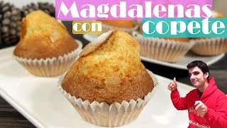 MAGDALENAS con COPETE😍😋 MUY ESPONJOSAS Receta fácil y casera Receta  341 [upl. by Ahcsas]