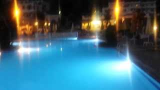 Palm Bay Hotel Pefki Rhodes Swimming pool by nigh [upl. by Ocirled]