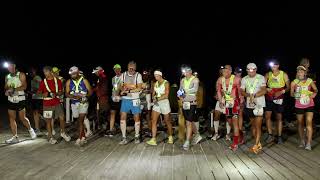 2022 Badwater® 135 The Three Waves of Racers Begin the Race at Badwater Basin [upl. by Wilkinson]