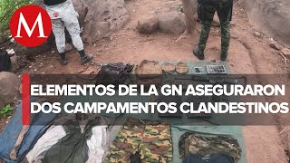 Desmantelan dos campamentos clandestinos en Aguililla Michoacán [upl. by Sulienroc]