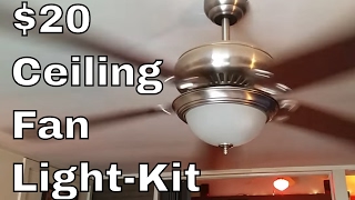 Ceiling Fan Light Kit  DIY [upl. by Trow]