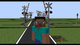 railroad crossing minecraft przejazd kolejowy w minecraft [upl. by Merril43]