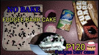 No Bake Cake Fudgee bar cake 120 pesos my cake kana [upl. by Socram697]