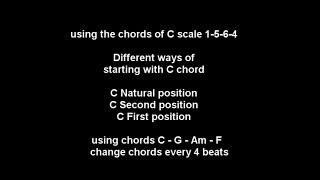 Piano Inverted Chords C G Am F C scale chords [upl. by Walke]