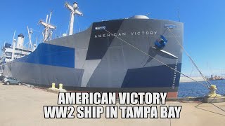 American Victory cargo war ship in Tampa Bay [upl. by Nadeau]