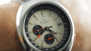 Vintage BuchererLemania Chronograph 9801 Luxury Watch Review [upl. by Ikciv]