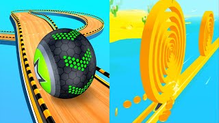 Going Balls VS Spiral Roll  SpeedRun Android iOS Gameplay 3 [upl. by Luhe]