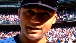 Derek Jeter post game 3000th hit interview Kim Jones 7911 [upl. by Noroj]