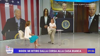 Il ritiro del pres Biden  Unomattina estate 23072024 [upl. by Tyree]