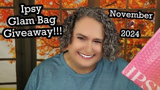 Ipsy Glam Bag November 🦃 2024 Giveaway  BeautyAmaB [upl. by Ambrosia]