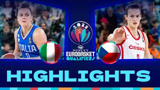 Italy v Czechia  Full Game Highlights  FIBA EuroBasketWomen 2025 Qualifiers [upl. by Fidelity832]