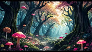 Psychedelic Fantasy Forest Ambience Loop Sound Bird and Atmosphere Sound [upl. by Anneres]