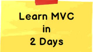 Learn ASPNET MVC 5  Model view controller step by step in 2 days  16 hours [upl. by Rafi]