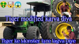 Tiger ke 26 number monster Tyre 🛞 lgav diye tractor modified 😱🤯trending nishudaswal [upl. by Niltyak]