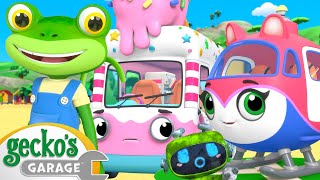 Helena Ice Cream Helicopter  Geckos Garage  Animal Cartoons [upl. by Asel445]