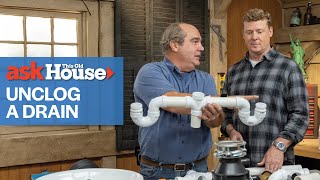 How to Unclog Any Drain  Ask This Old House [upl. by Gardal]