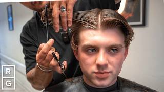 Guy with THICK Hair Gets SCISSOR amp RAZOR Cut Medium Length Haircut to GROW OUT Long Hair [upl. by Auhel]