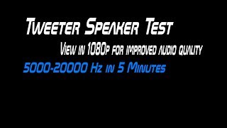 Tweeter Speaker Test [upl. by Yltsew]