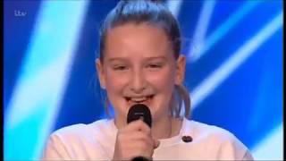 BGT 19 AUDITIONS WK4  GIORGIA BORG 10 yrs old SINGER [upl. by Yelnats]