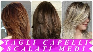 Tendenze pettinature capelli medi scalati 2018 [upl. by Sibell209]