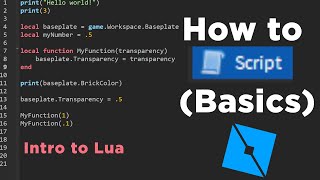 How to SCRIPT in Roblox 1  Intro to Lua [upl. by Stanfill633]