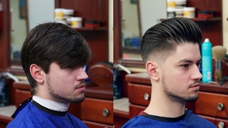 Step by Step Tutorial Pompadour with a Fresh Fade [upl. by Daggett]