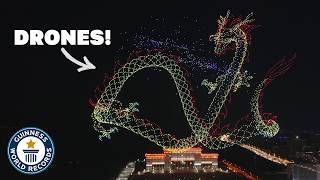 Incredible Drone Display is World’s Biggest Ever  Guinness World Records [upl. by Airetal905]