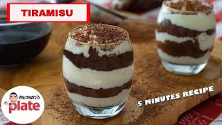 5 MINUTES EASY TIRAMISU RECIPE  How to Make Tiramisu in a Glass No Eggs [upl. by Nyleve]