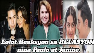 REAKSYON NI LOTLOT DE LEON SA RELASYON NINA PAULO AVELINO AT JANINE GUTIERREZ [upl. by Harim]